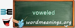 WordMeaning blackboard for voweled